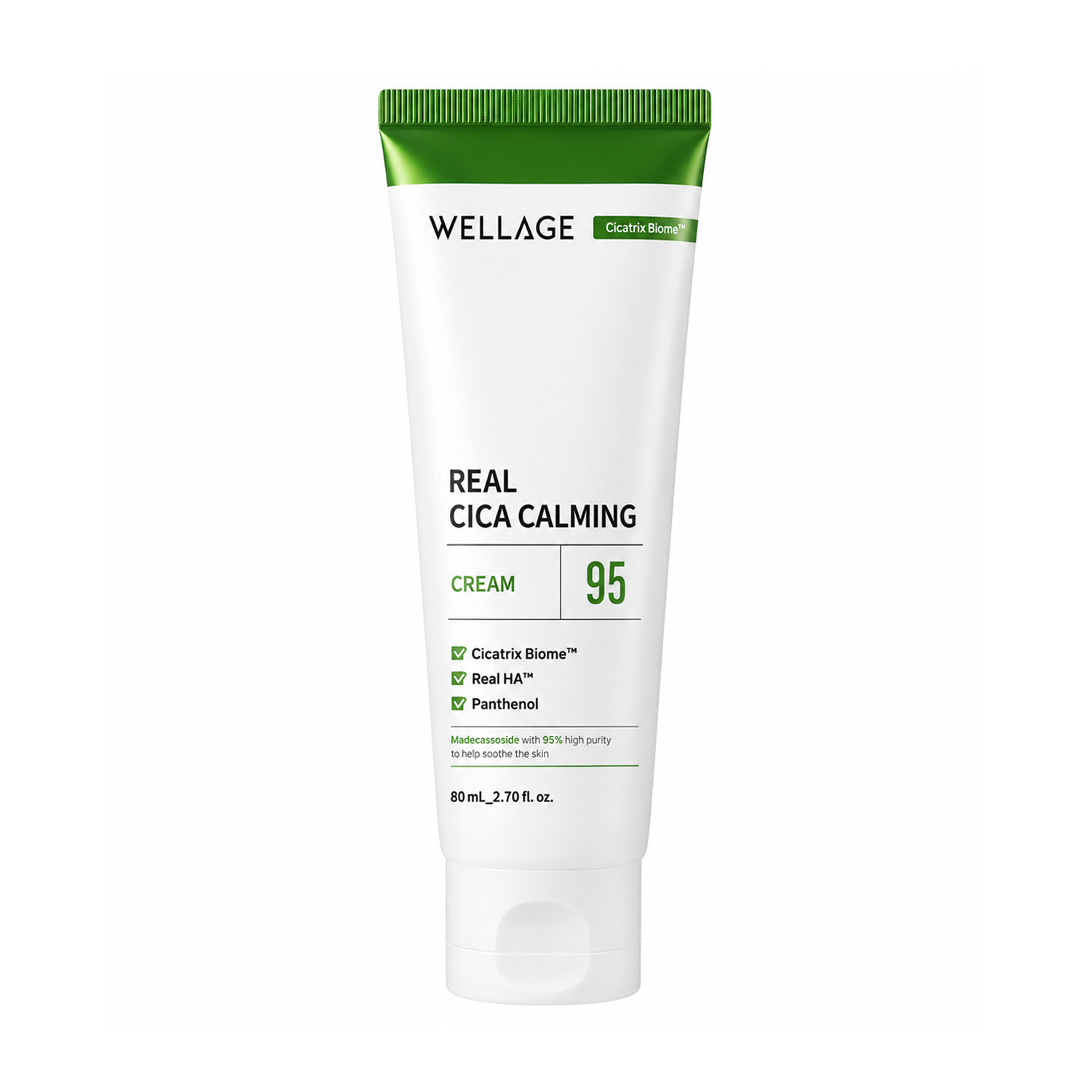 Заспокійливий крем для обличчя WELLAGE Real Cica Calming 95 Cream, 80 мл